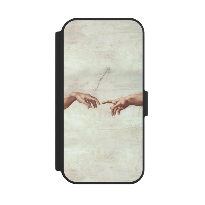 iPhone 15 NIVOflip Die Hände von Gott und Adam von Michelangelo Buonarroti