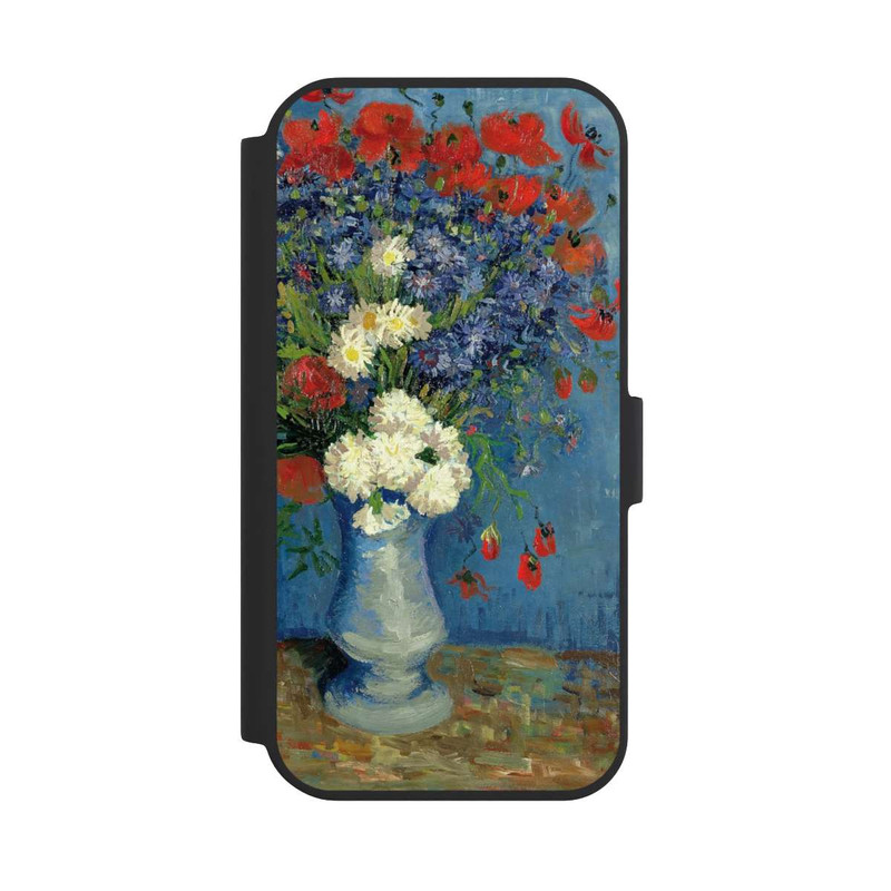iPhone 15 NIVOflip Stillleben Vase mit Kornblumen und Mohnblumen von Vincent Van Gogh