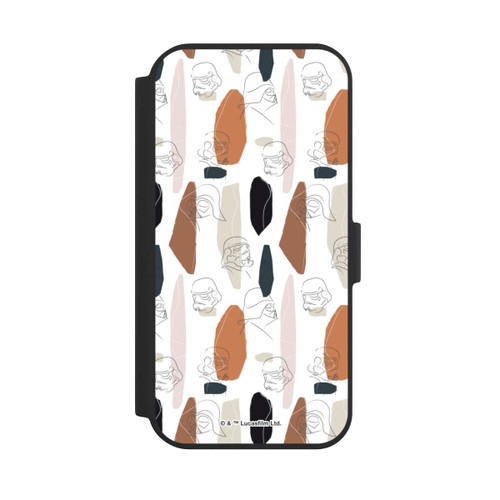 Apple iPhone 15 NIVOflip Dunkle Seite Line Art