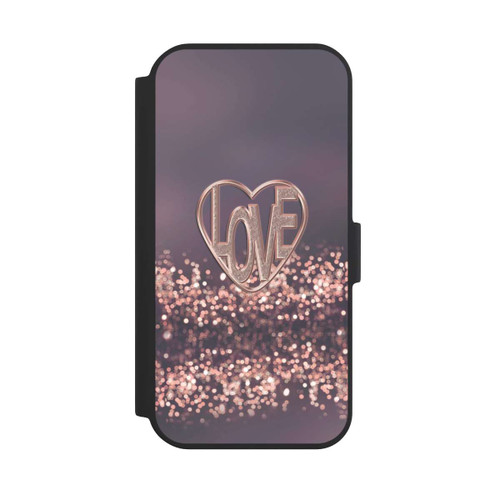 Apple iPhone 15 NIVOflip Love Glitter Pink