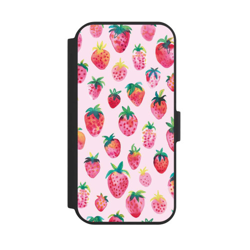 Apple iPhone 15 NIVOflip Aquarell Erdbeeren