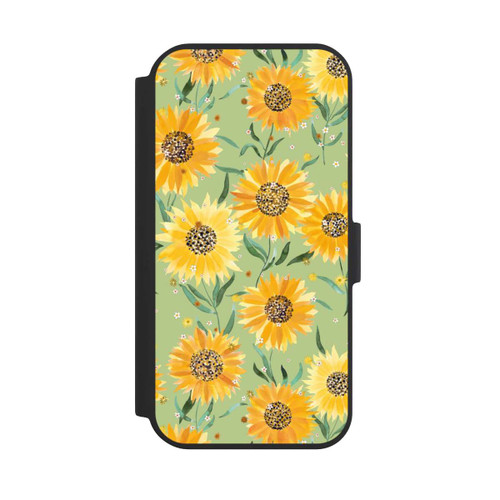 Apple iPhone 15 NIVOflip Sonnenblumen grün