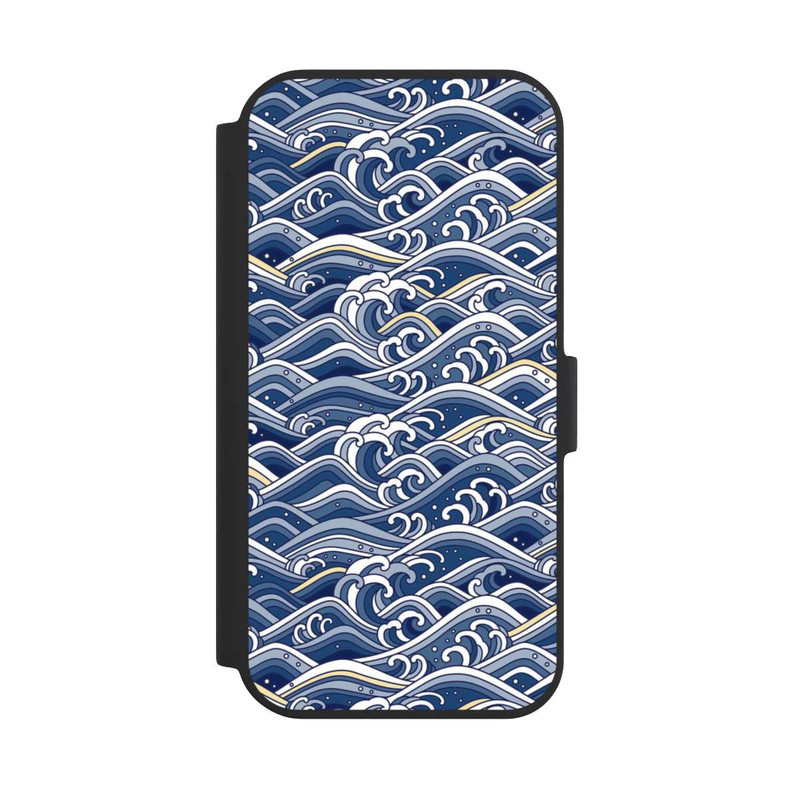 iPhone 15 NIVOflip Vagues bleues kanagawa