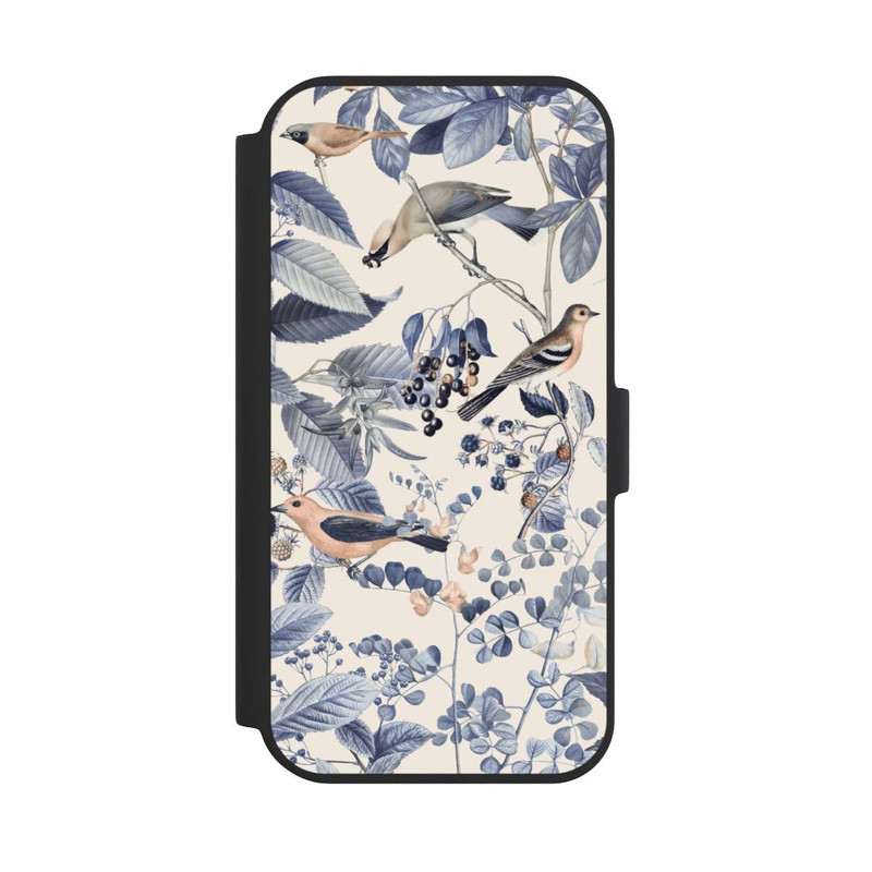 iPhone 15 NIVOflip Oiseaux Et Baies en Beige