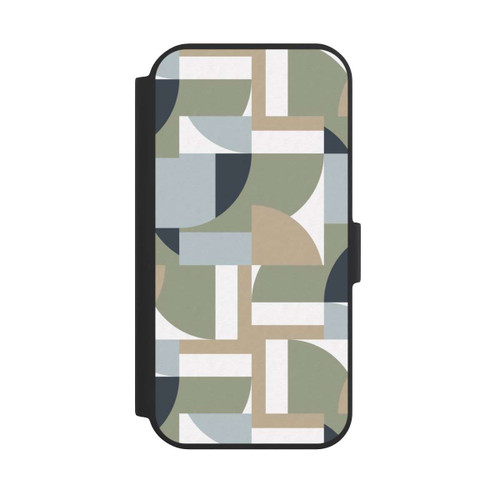 Apple iPhone 15 NIVOflip Futuristische Bauhaus Polygone Beige