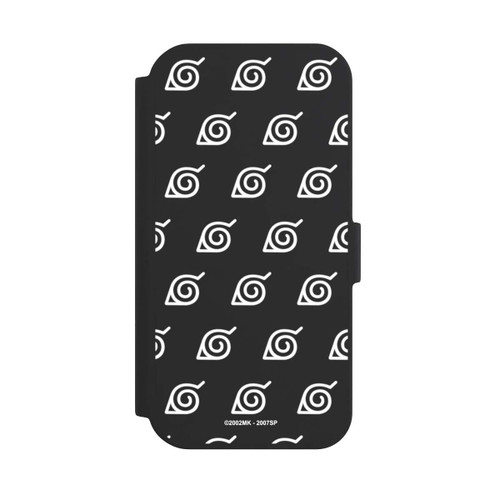 Apple iPhone 15 NIVOflip Weißes Konoha-Muster Transparent