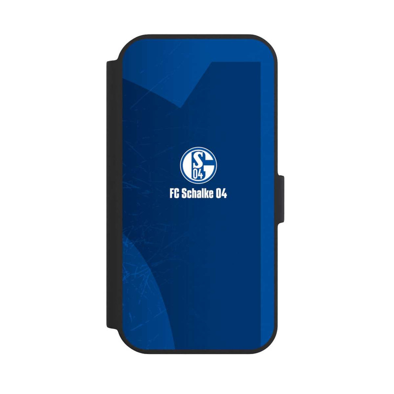 iPhone 15 NIVOflip Schalke 04 Blauer Hintergrund Mit Logo