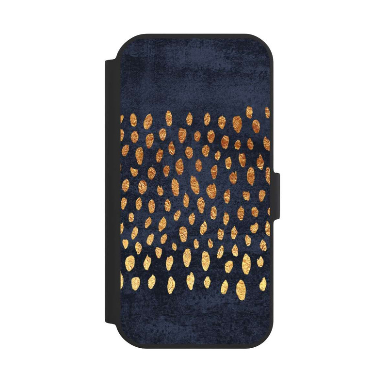 iPhone 15 NIVOflip Muster Gold und Marine