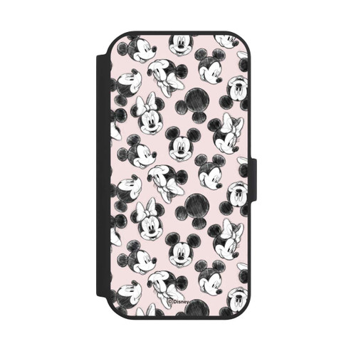 Apple iPhone 15 NIVOflip Minnie &amp; Mickey Viele Gesichter Pink
