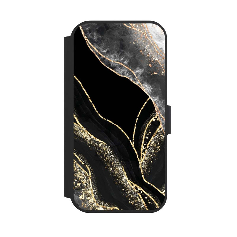 iPhone 15 NIVOflip Dark Marble Gold