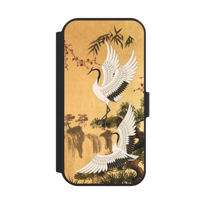 iPhone 15 NIVOflip Kraniche Gold Japan 2