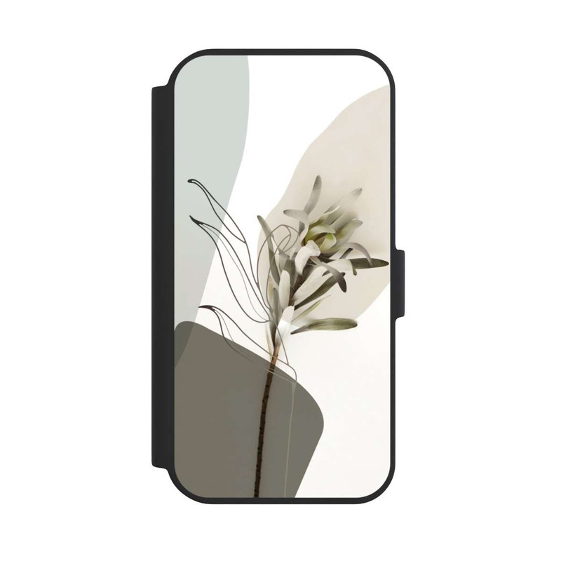 iPhone 15 NIVOflip Boho Line Art Olivgrün