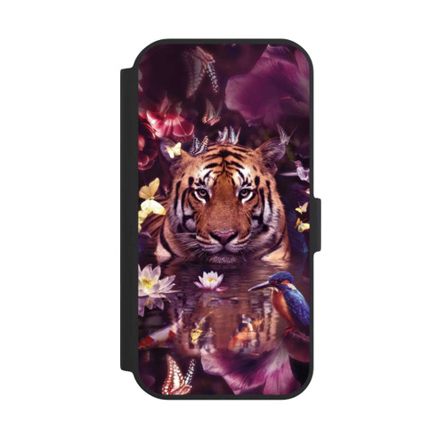 Apple iPhone 15 NIVOflip Tiger Blumenrahmen