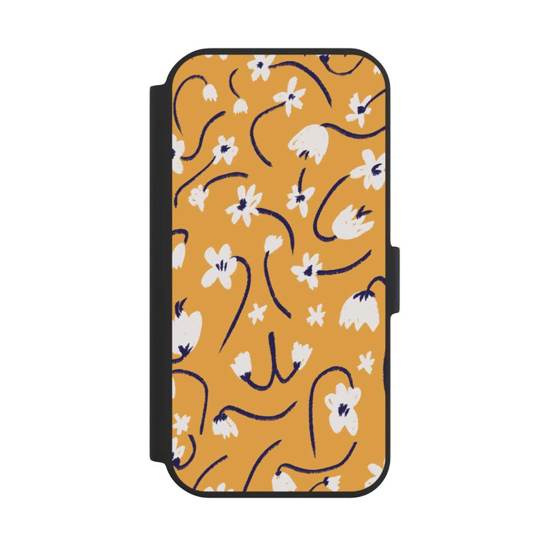 iPhone 15 NIVOflip Pattern Petites Fleurs Jaunes