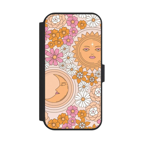 Apple iPhone 15 NIVOflip Mond-Sonne-Blumen