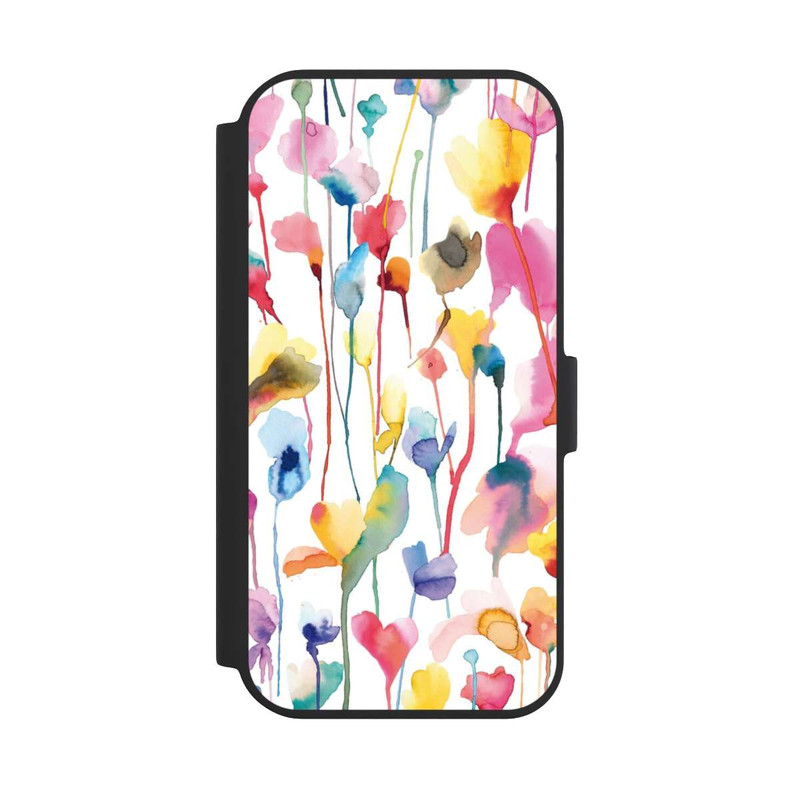 iPhone 15 NIVOflip Aquarell Wildblumen bunt