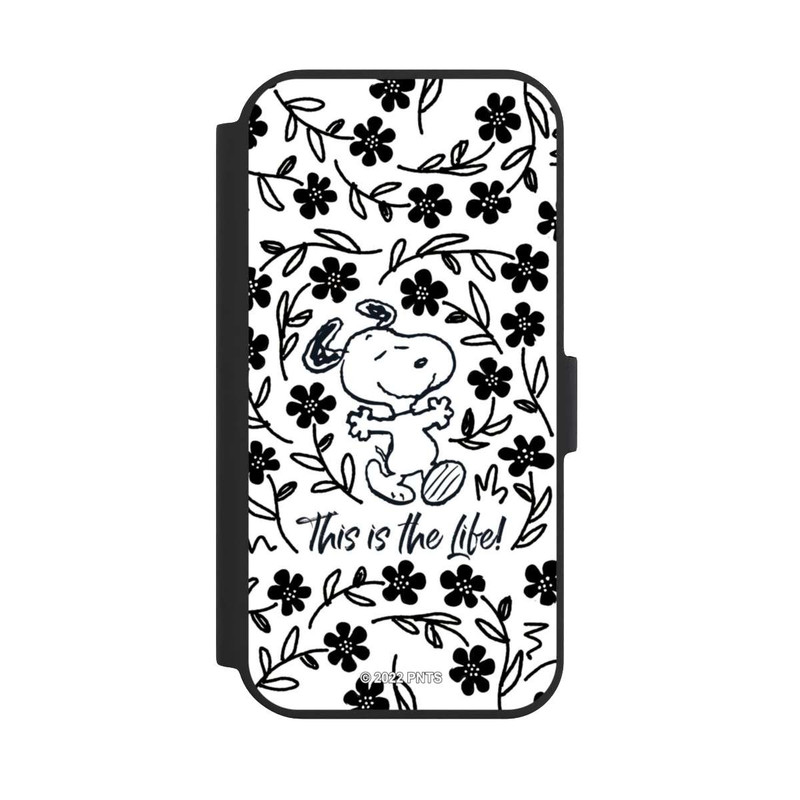 iPhone 15 NIVOflip Snoopy schwarz und weiß This Is The Life