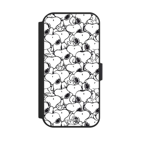Apple iPhone 15 NIVOflip Snoopy Muster Schwarz und Weiß