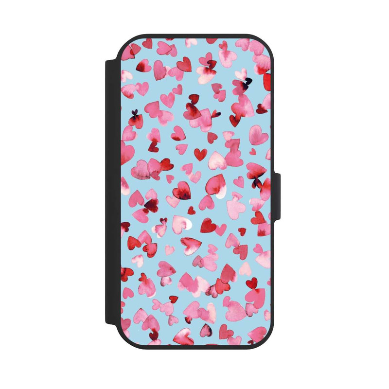 iPhone 15 NIVOflip Saint Valentin Amour Coeurs Rose Bleu
