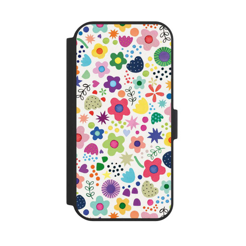 Apple iPhone 15 NIVOflip Psychedelische Blumen bunt