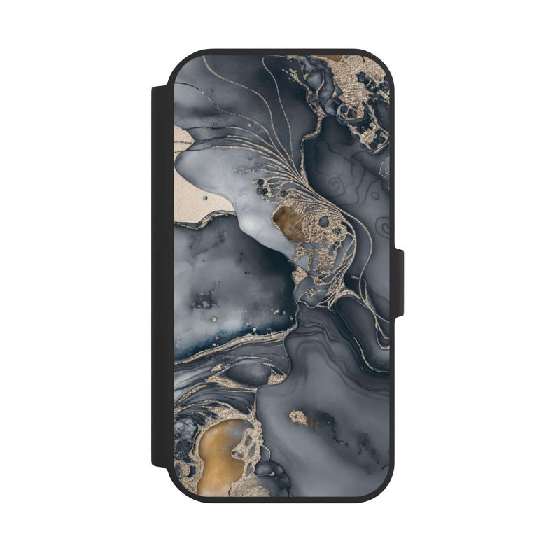 iPhone 15 NIVOflip Alcohol Ink Gold Grey avec IA
