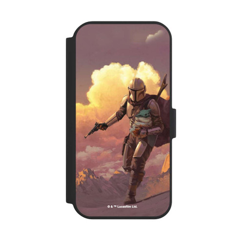 Apple iPhone 15 NIVOflip Der Mandalorianer und Grogu Sonnenguntergang Wolken