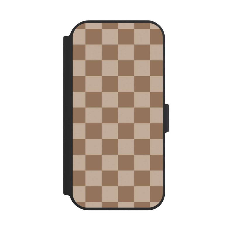 iPhone 15 NIVOflip Brown check