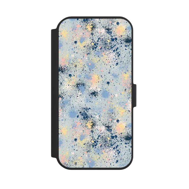 iPhone 15 NIVOflip Tintentropfen Staub Textur Blau