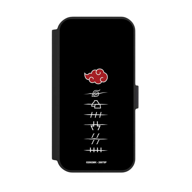 iPhone 15 NIVOflip Akatsuki Mitgliedssymbole Schwarz