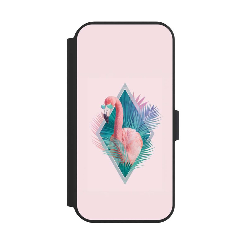 iPhone 15 NIVOflip Feuilles tropicales Flamant