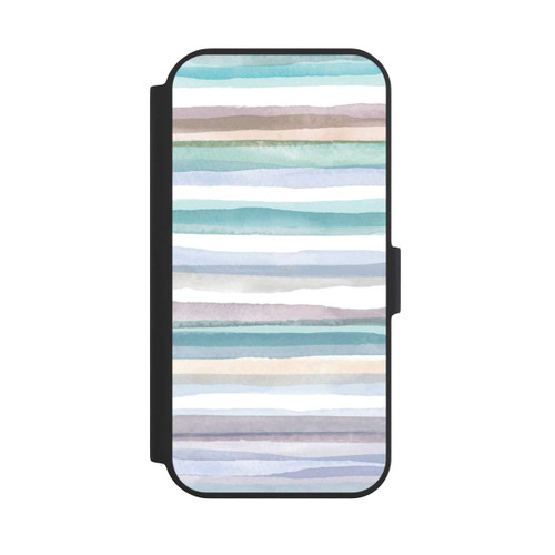 Apple iPhone 15 NIVOflip Pastellfarbene Streifen Blau