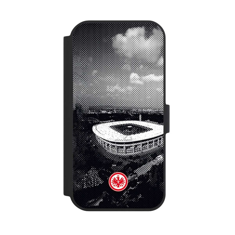 iPhone 15 NIVOflip SGE Stadion Schwarz Weiß