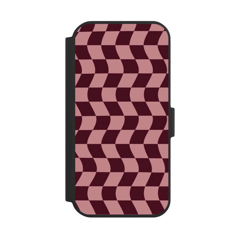 iPhone 15 NIVOflip Damier rouge-rose