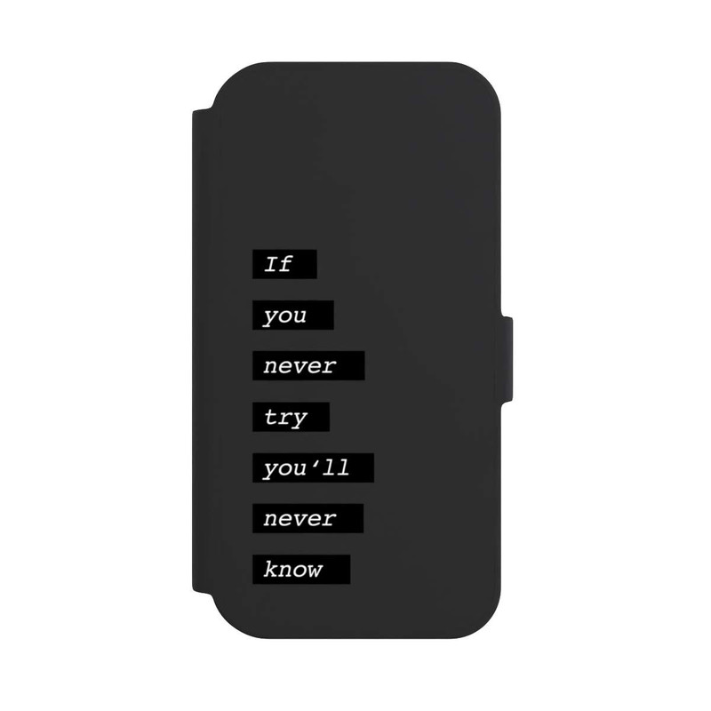 iPhone 15 NIVOflip If You Try Black Transparent