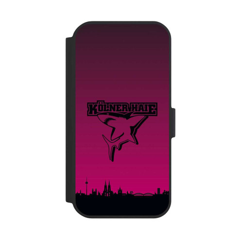 Apple iPhone 15 NIVOflip Kölner Haie Skyline Pink