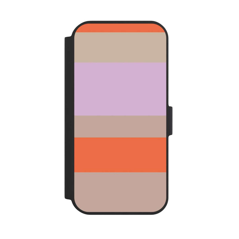 iPhone 15 NIVOflip Moca Lila Orange Stripes