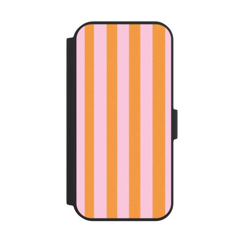 Apple iPhone 15 NIVOflip Orange Rosa Streifen
