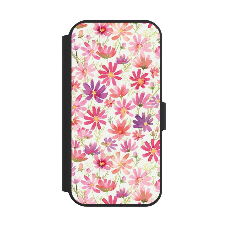 iPhone 15 NIVOflip Boho Cosmos Flowers Purple