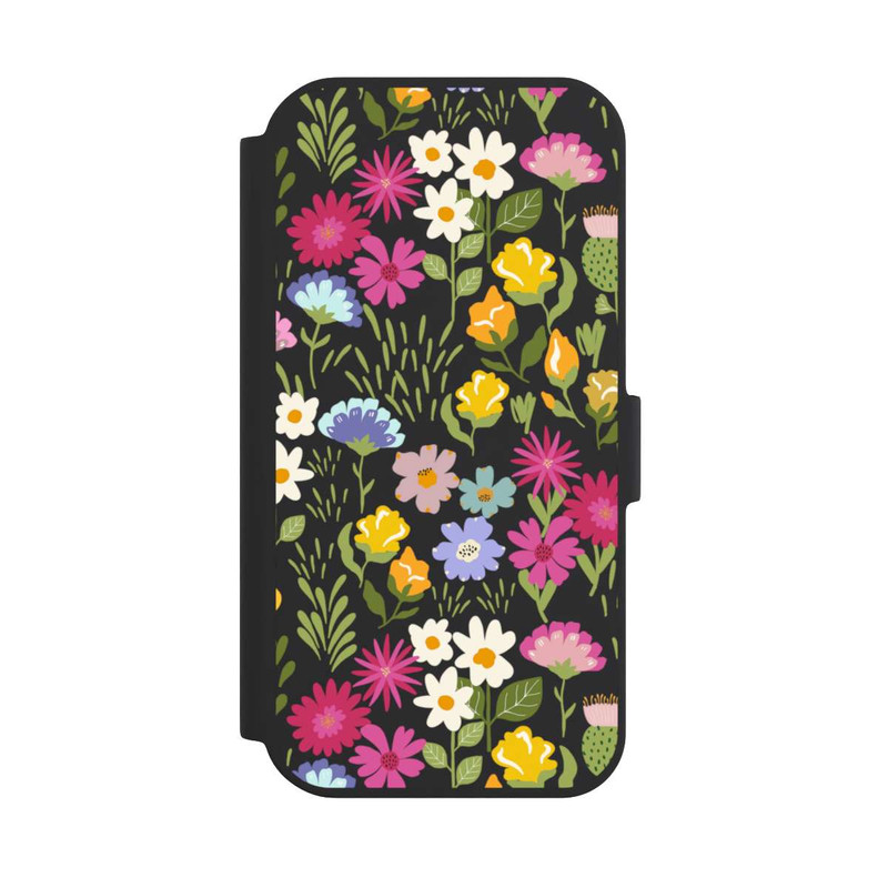iPhone 15 NIVOflip Bunte Sommerblumen Transparent