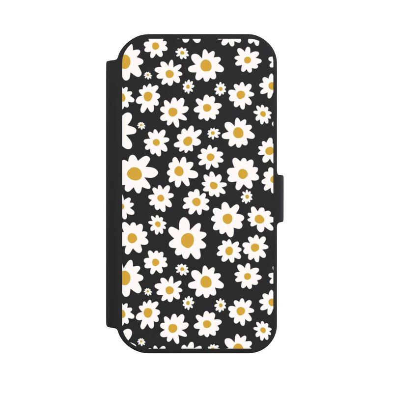 iPhone 15 NIVOflip Daisy Flower Seamless Pattern Transparent