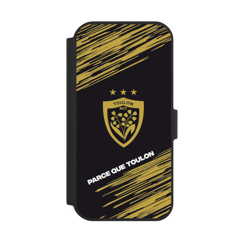 iPhone 15 NIVOflip RCT Logo Gold Monochrom