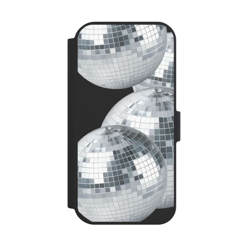 iPhone 15 NIVOflip Discokugel Party Silver Transparent mit KI