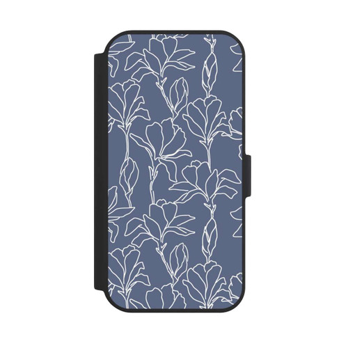 Apple iPhone 15 NIVOflip Flower Silhouettes on Blue