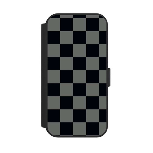 Apple iPhone 15 NIVOflip Schachbrett Schwarz Grau