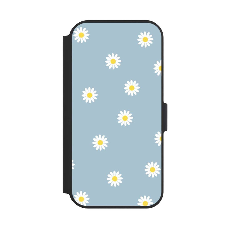 iPhone 15 NIVOflip Gänseblümchen Muster Blau