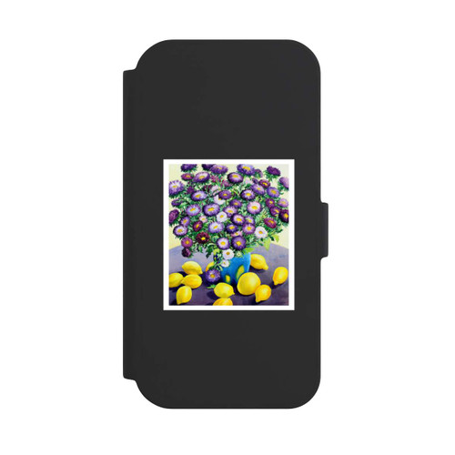 Apple iPhone 15 NIVOflip Purple Asters and Lemons by Christopher Ryland