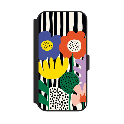 Apple iPhone 15 NIVOflip Flowers Striped Background