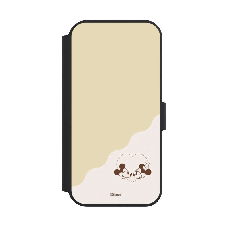 iPhone 15 NIVOflip Mickey and Minnie Love Heart Beige