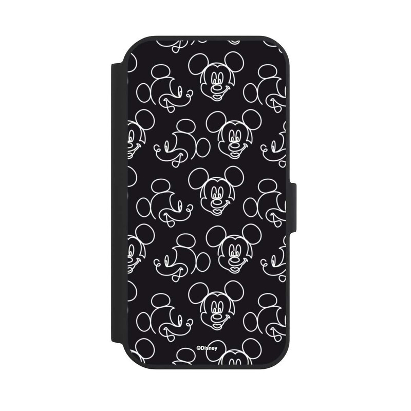 iPhone 15 NIVOflip Disney Mickey Faces Black Line Art Pattern