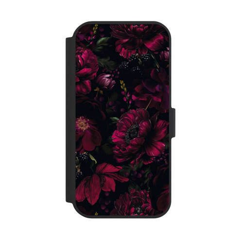 Apple iPhone 15 NIVOflip Dunkle Rote Blumen Liebe